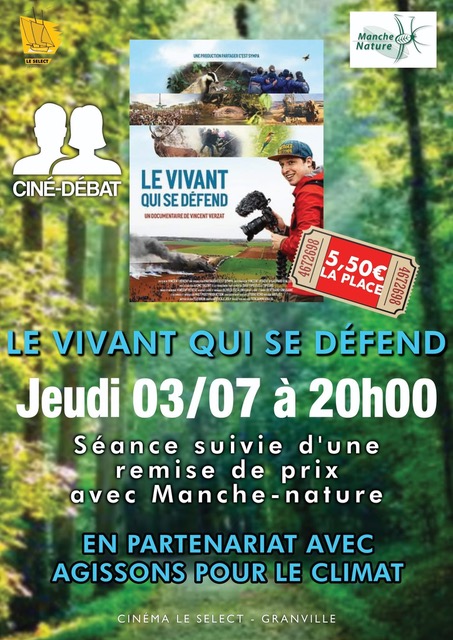 Affiche du cin&eacute;-d&eacute;bat du 3 juillet &agrave; Granville