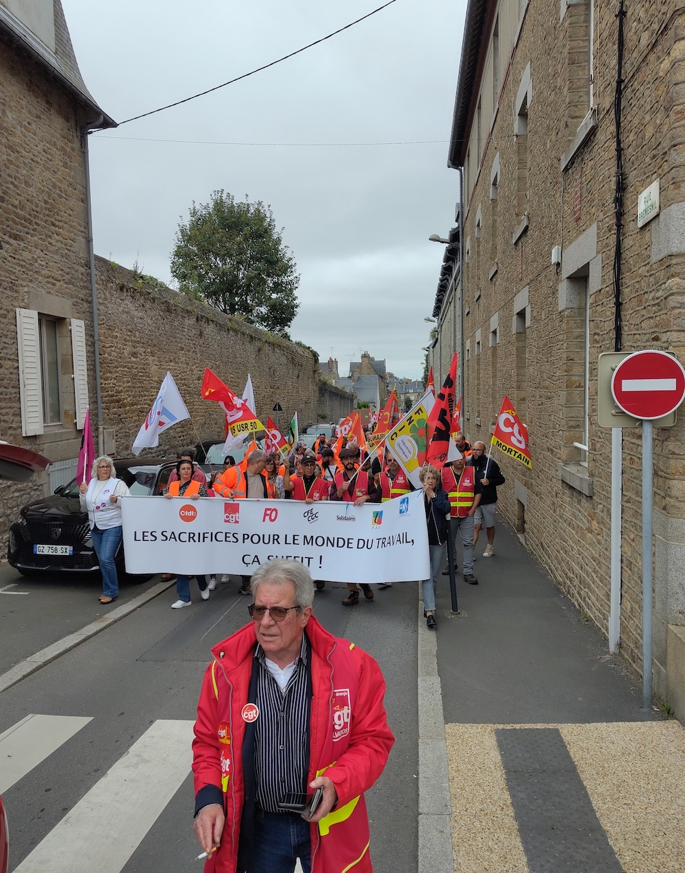manifestation &agrave; Avranches le 18 septembre 2025