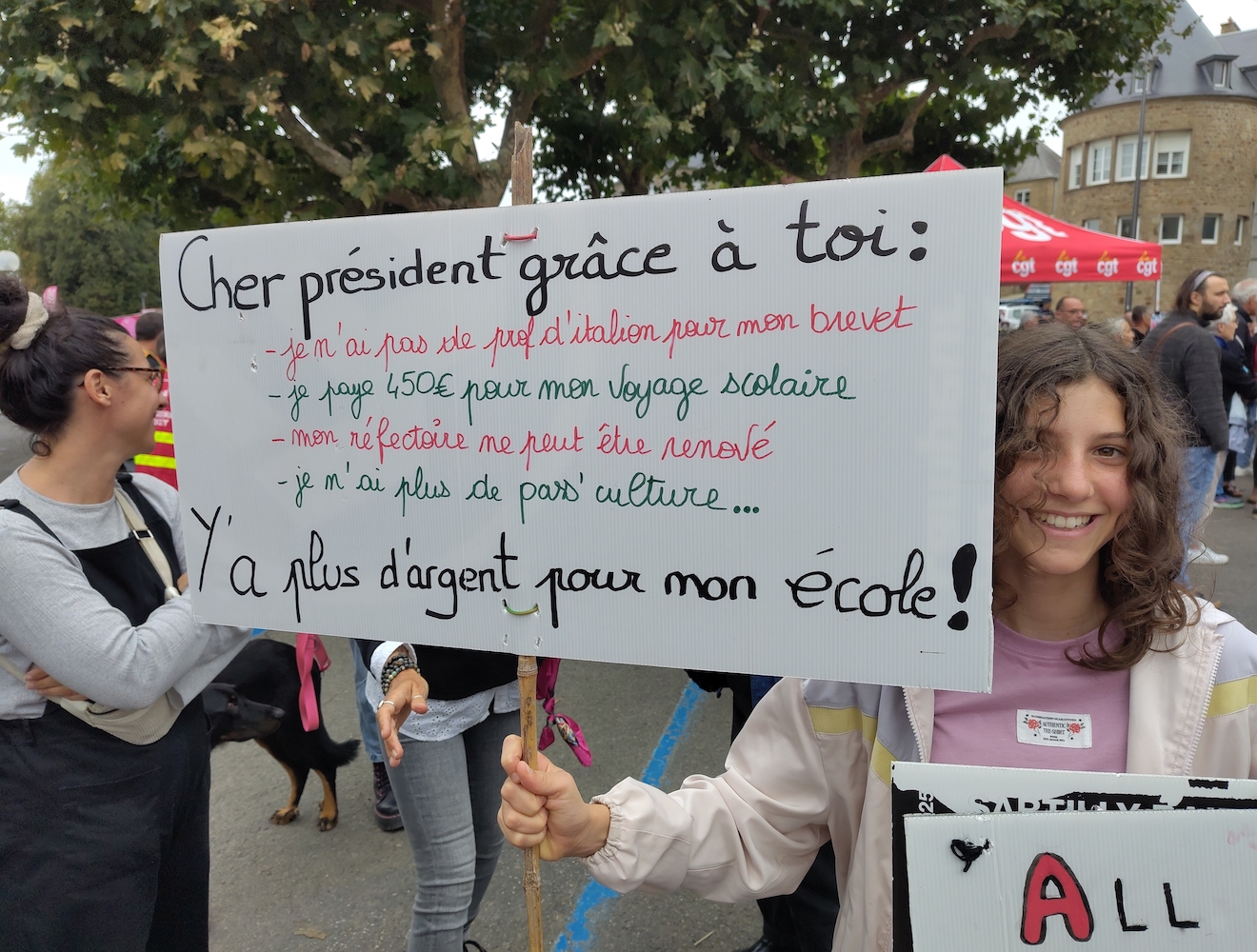 pancarte vue &agrave; Avranches le 18 septembre 2025