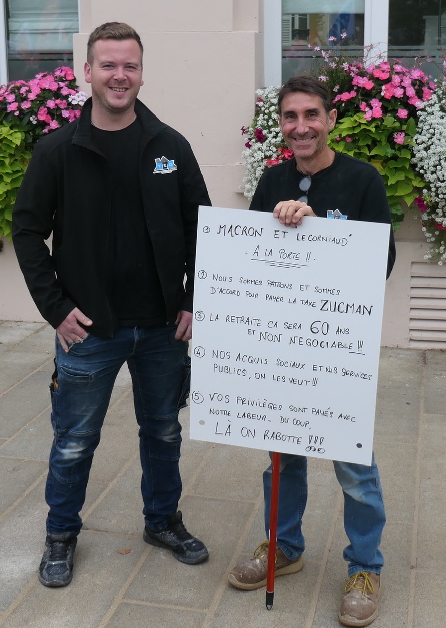 pancarte vue &agrave; Granville le 18 septembre 2025