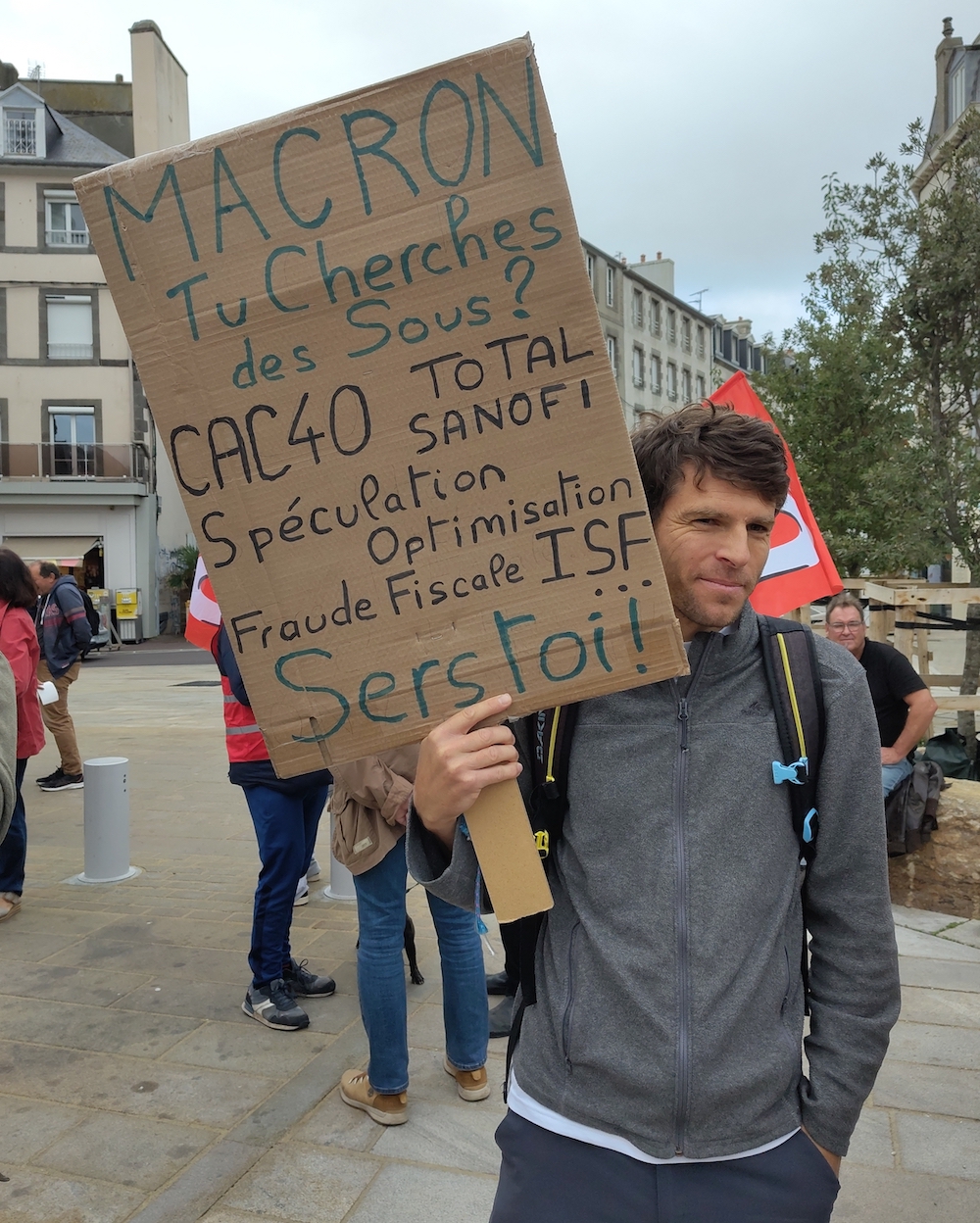 pancarte vue &agrave; Granville le 18 septembre 2025