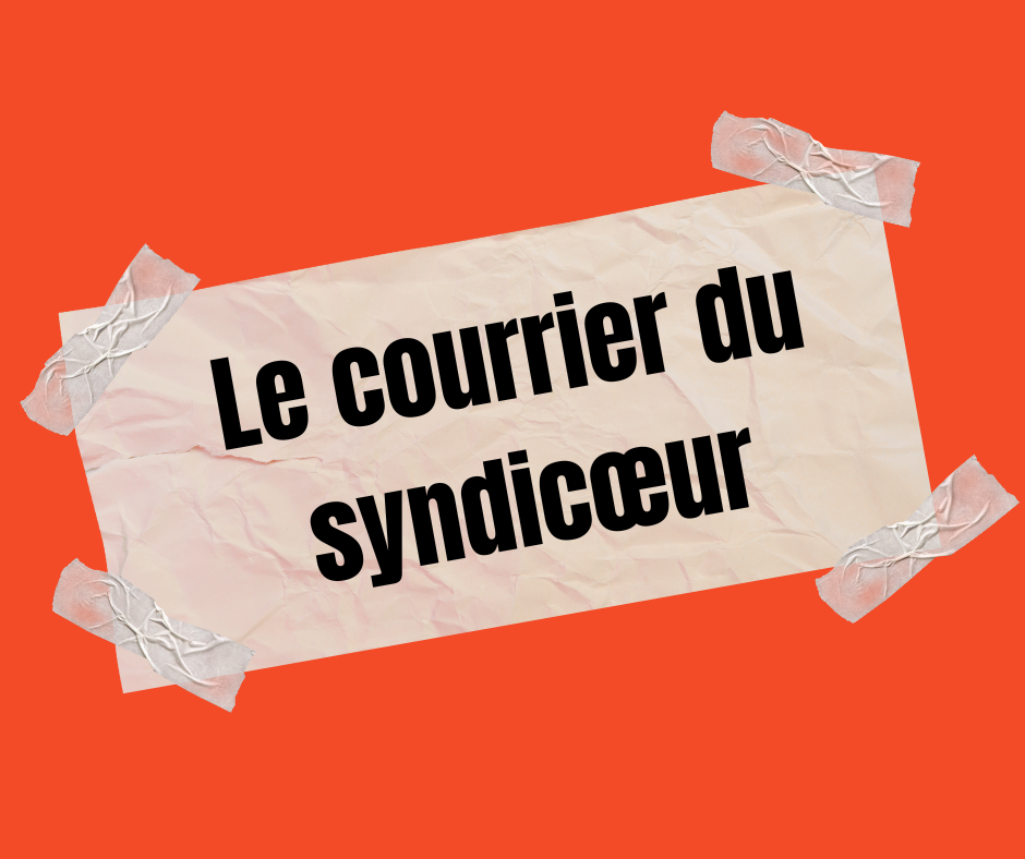 Le courrier du syndicoeiur (cc) Affichage libre